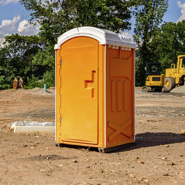 how often are the portable toilets cleaned and serviced during a rental period in Pleasant Plains